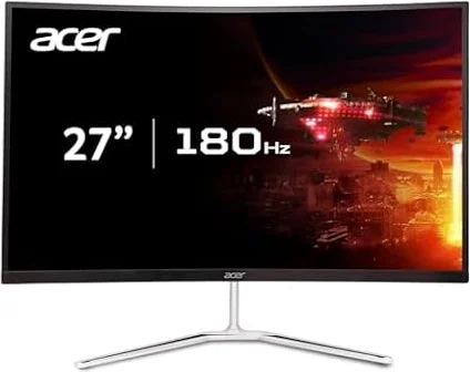 Acer EDA270U Pbmiipx 27" WQHD (2560 x 1440) 1500R Curved Widescreen Gaming Display | AMD FreeSync Premium | 1ms (VRB) | up to 170Hz Refresh | HDR 10 | 2 Speakers | Display Port and HDMI Cable Incl.