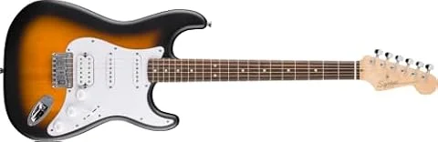Fender Squier Debut Series Stratocaster HT HSS Electric Guitar, Beginner Guitar, 2-Year Warranty, Includes Free Lessons, 2-Color Sunburst with Satin Urethane Finish