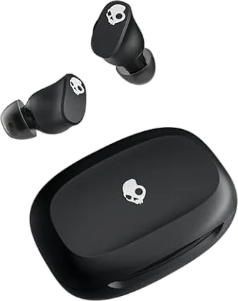 Skullcandy Smokin’ Buds 360 Wireless Noise Isolating Earbuds - True Black | In-Ear Fit, Bluetooth, 20 Hours Battery, IPX4 Sweat and Water Resistant, Microphone for iPhone Android, Commuting, Studying