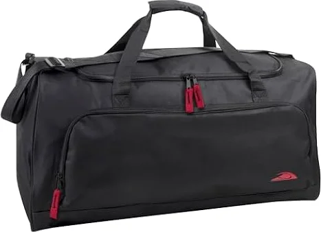 55 Liter, 24 Inch Lightweight Canvas Duffle Bags for Men & Women for Traveling, the Gym, Sports Equipment Bag (Black)