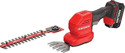 CRAFTSMAN® V20* 8 in. Cordless 2-in-1 Hedge Trimmer and 4 in. Grass Shear Kit (CMCSS800C1)