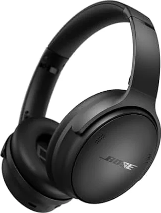 Bose QuietComfort Headphones - Wireless Bluetooth Headphones, Active Over Ear Noise Cancelling and Mic, USB-C Charging, Deep Bass, Up to 24 Hours of Playtime, Black