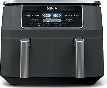 Ninja Foodi Air Fryer, 8 Qt/7.6L DualZone, 6-in-1, Grey, DZ201C