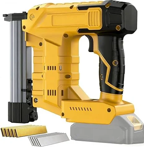 Cordless Brad Nailer/Stapler Compatible with Dewalt 20V Battery (Tool Only), 2 in 1 Cordless Nail Gun with 1000 Nails/Staples, Electric Staple Gun Battery Powered for Home Improvement & Woodworking