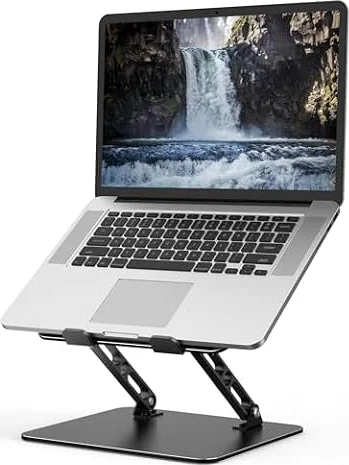 Gogoonike Adjustable Laptop Stand for Desk, Metal Foldable Laptop Riser