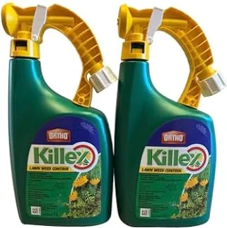 Ready to Spray Lawn Weed Control 2 Pack, 1 L Each - Kills Dandelion Clover and Broadleaf Weeds Down to the Root - Hose End Sprayer, No Mixing Required - for Lawns and Turf