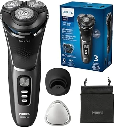 Philips 3000 Series Electric Shaver, Dark Black