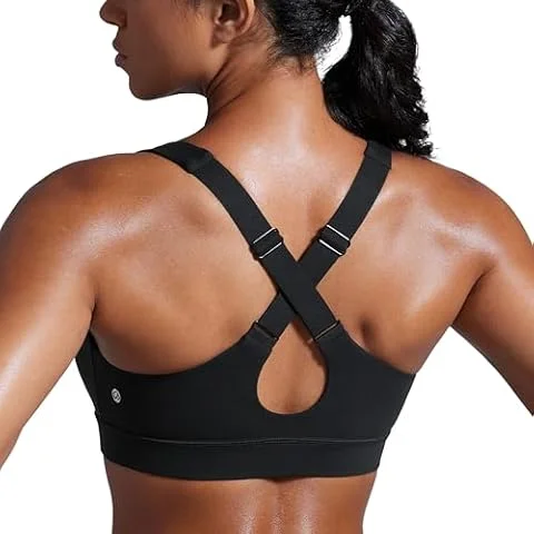 CRZ YOGA Butterbreeze Cross Back Sports Bras Black Large