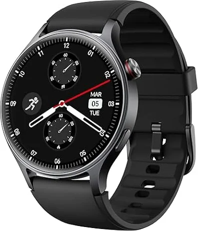 Smart Watch for Women Men Answer/Make Call 1.32'' AMOLED Screen(Black) | Fitness Tracker with Heart Rate/Sleep/Step Monitor, Compatible with iPhone/Samsung/Android, 110+ Sport Modes, 3ATM Waterproof