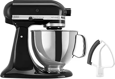 KitchenAid Artisan Series 5-Quart Tilt-Head Stand Mixer With Flex Edge Beater Included, Onyx Black, KSM150FEOB