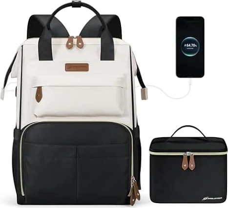 Maelstrom 15.6-17.3" Laptop Backpack with Lunch Box, Work Bag for Women Men