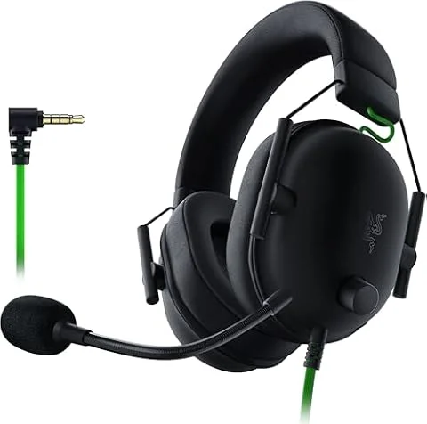 Razer BlackShark V2 X Wired PC Gaming Headset,3.5mm Audio Jack, Black