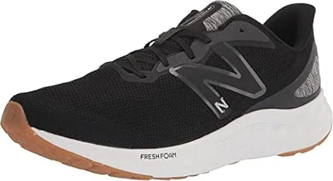 New Balance Men's Fresh Foam Arishi V4 Running Shoe, Black/Silver Metallic/Gum 2, 10.5 Medium US