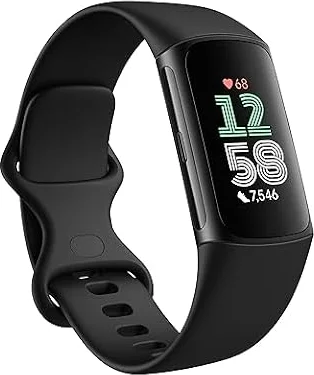 Google Fitbit Charge 6 - Health and Fitness Tracker - Black / Black | Advanced Health and Fitness Tracker with Built-in GPS, Stress Management Tools, Sleep Tracking, 24/7 Heart Rate, One Size