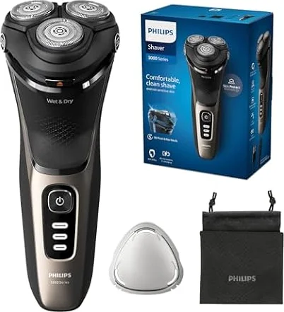 Philips 3000 Series Electric Shaver, Ash Gold