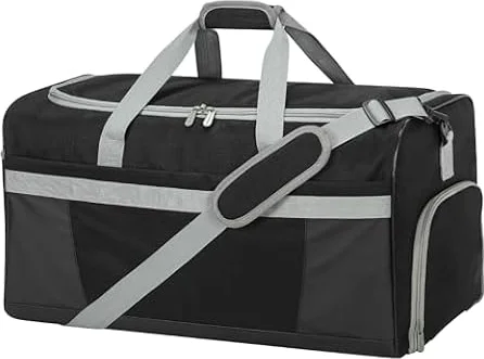 YoKelly 65L Men's Gym Bag with Wet Pocket and Shoe Compartment - 24"x12.5"x13" Large Sports Duffle Bag for Gym Travel - Black