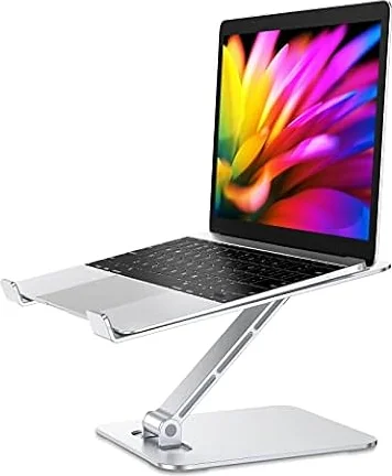 Zewwen Laptop Stand for Desk, Ergonomic Adjustable Foldable Computer Stand with Heat-Vent, Aluminium Alloy Laptop Riser Compatible with MacBook Air, Pro, Dell XPS, Samsung, 10”-16"