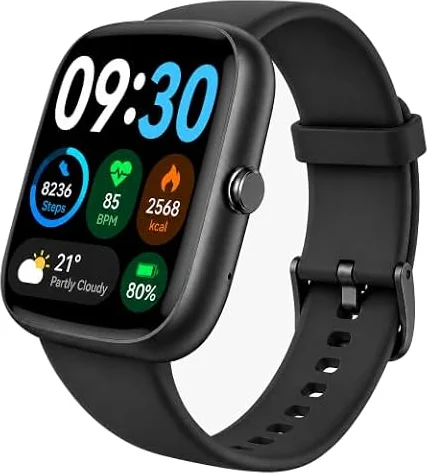 Fixwink Smart Watch for Men Women (Answer/Make Call), 1.83" HD Fitness Tracker with Heart Rate/SpO2/Sleep Monitor, Pedometer, 120+ Sport Modes, IP67 Waterproof, 7-Day Battery, for iOS Android, Black