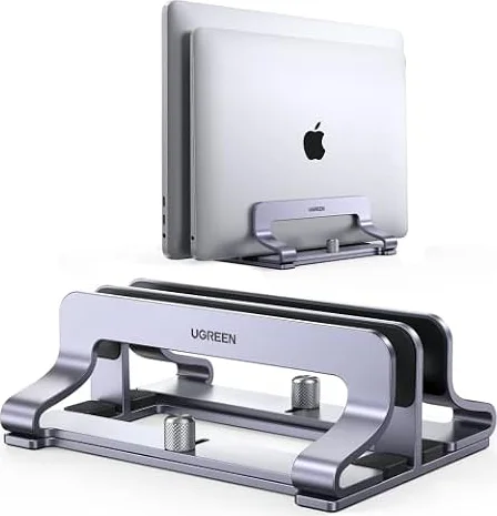 UGREEN Dual Slot Vertical Laptop Stand Holder Mount for Desk, Adjustable
