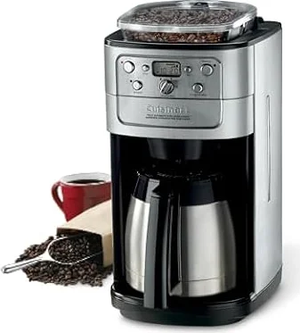 Cuisinart Burr Grind & Brew 10-Cup Automatic Coffeemaker with Thermal Carafe, Programmable, Silver (DGB-950BCCNASC)
