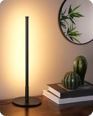 EDISHINE LED Table Lamps for Living Room, Modern Dimmable Desk Lamp, Black