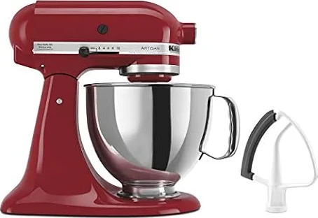 KitchenAid Artisan Series 5-Quart Tilt-Head Stand Mixer With Flex Edge Beater Included, Empire Red, KSM150FEER