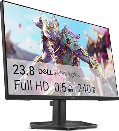 Dell 24 240Hz Monitor - SE2426HG - 23.8-inch FHD (1920x1080) 240Hz Display, in-Plane Switching (IPS) Technology, AMD FreeSync™ Premium, TÜV 3-Star, 2X HDMI, DisplayPort 1.4, Tilt