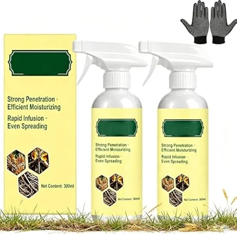 Fast-Acting Natural Weed & Grass Killer Spray, 300ml Lawn Weed Killer (2pc)