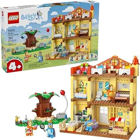 LEGO Bluey: Bluey’s Family House - Toddler Toy for 4 Year Old Boys and Girls - House Playset Includes Bluey and 5 Popular Characters - Great Birthday Gift Idea for Preschoolers - 11203