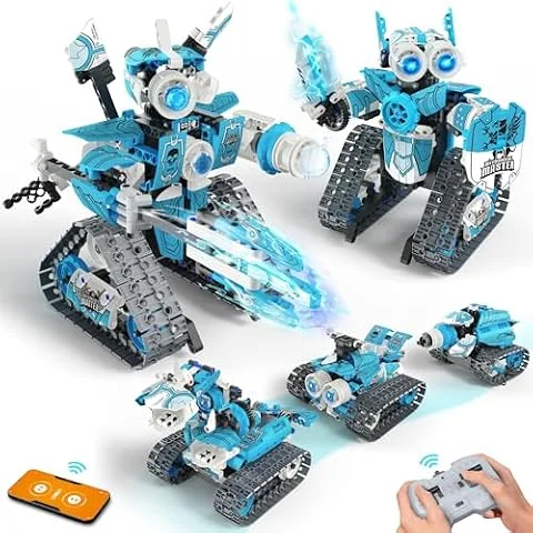 Opmind 5-in-1 STEM RC Robot Building Kit - 408PCS, Gift for Boys Ages 8-13