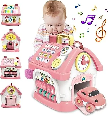 Montessori Toys for 1 Year Old Girl Gifts - 8-in-1 Musical Learning House Baby Toy 6-12 12-18 Months, Toddler Toys Age 1, 2 Year Old Girl Birthday Gifts